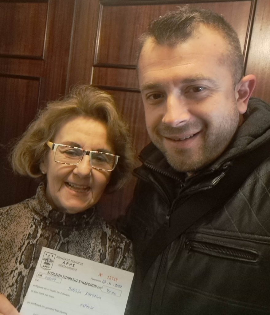 Ανανέωσε τη συνδρομή της στον Α.Σ. ΑΡΗΣ η Κατερίνα Βικελίδη