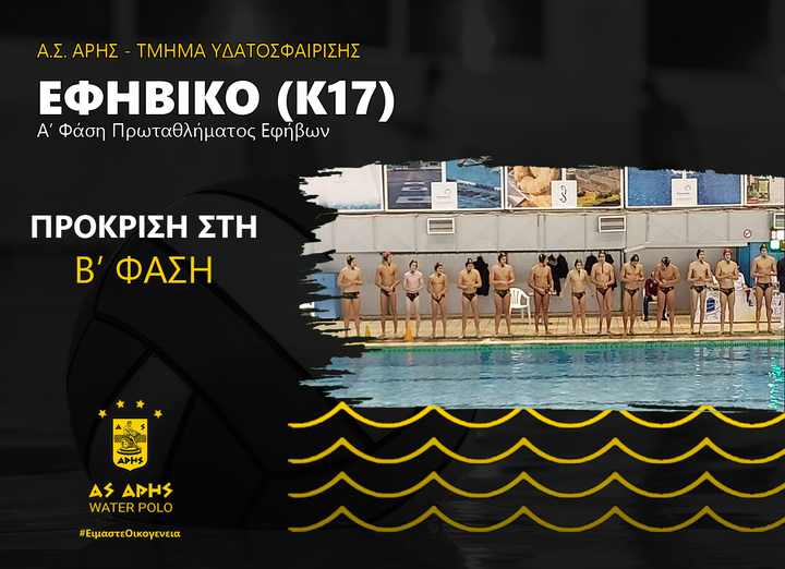 Πόλο Εφήβων: Πρόκριση στη β' φάση για τον ΑΡΗ