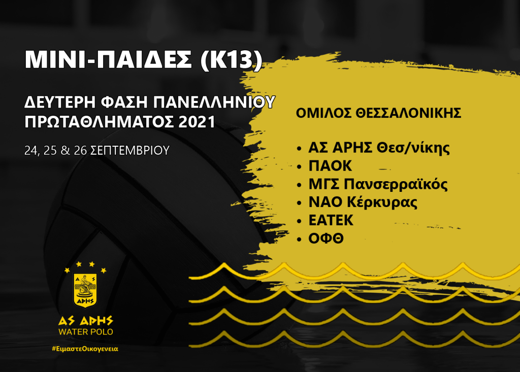 Πόλο: Έτοιμος ο ΑΡΗΣ για τη β' φάση του πρωταθλήματος Μίνι Παίδων