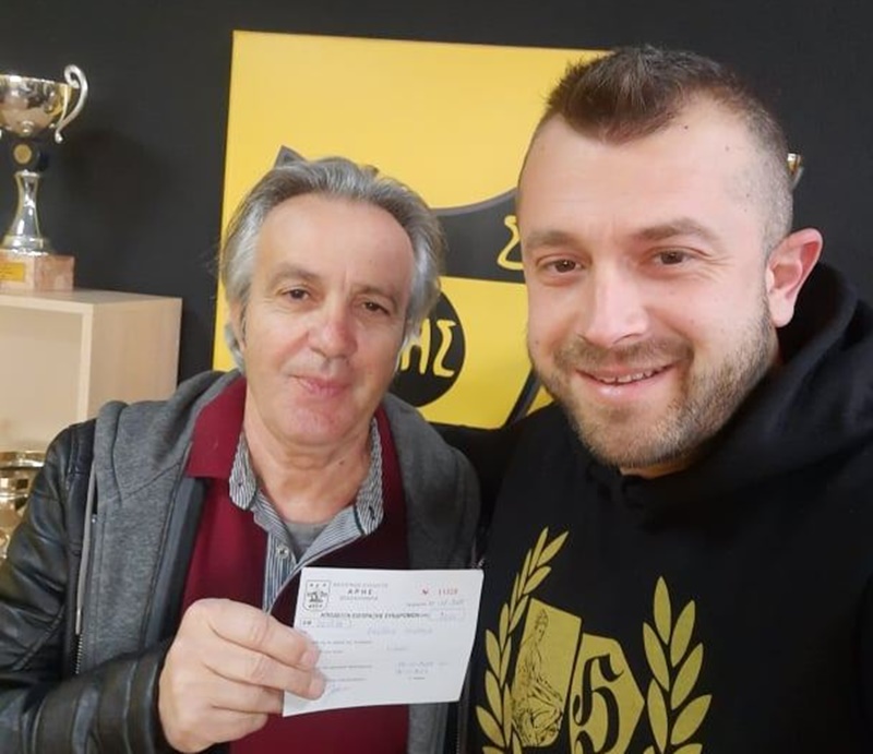 Ανανέωσε τη συνδρομή του στον Α.Σ. ΑΡΗΣ ο Γιώργος Ζήνδρος