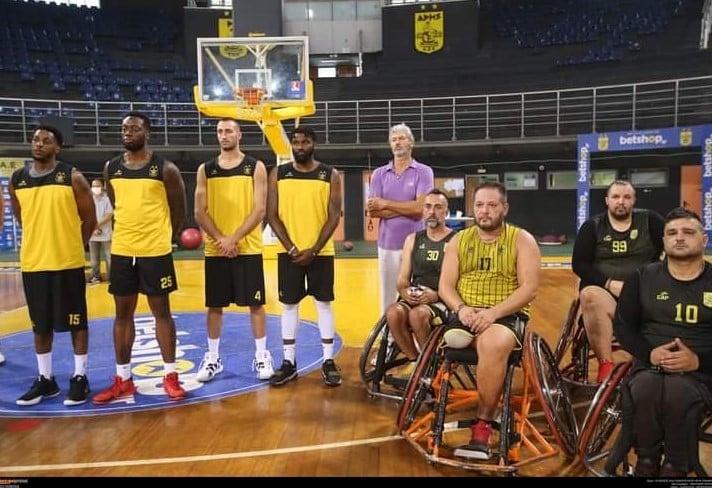 Μπάσκετ με Αμαξίδιο: Αγιασμός στο «Nick Galis Hall» με την ανδρική ομάδα μπάσκετ του ΑΡΗ (pics)