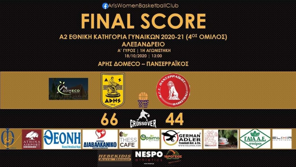 Μπάσκετ Γυναικών: «Με το δεξί» ο ΑΡΗΣ ΔΟΜECO