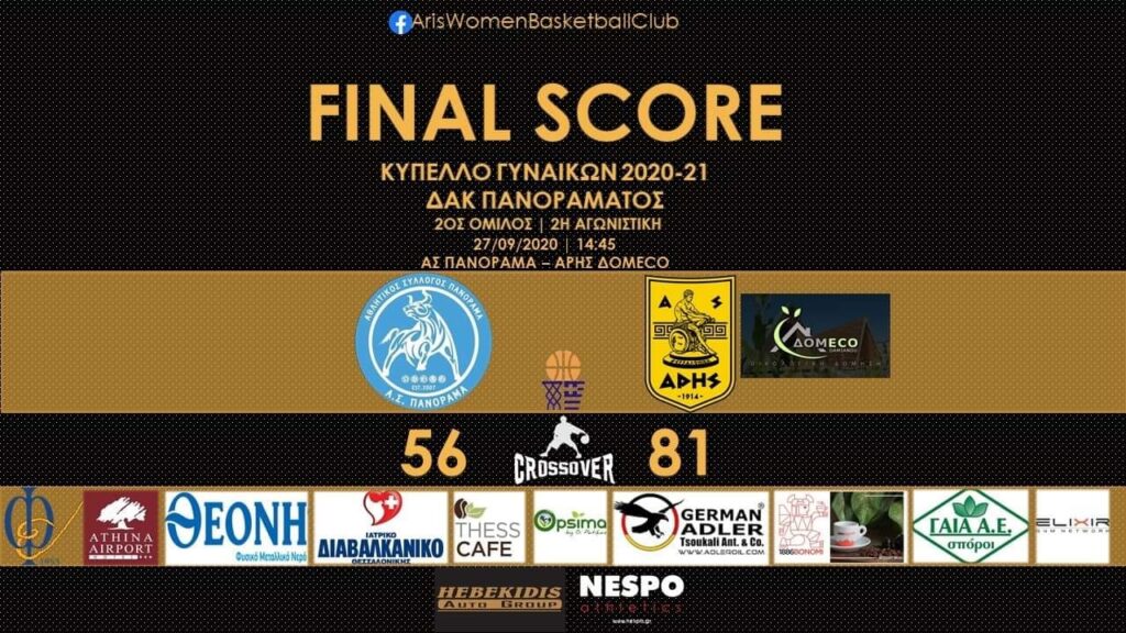 Μπάσκετ Γυναικών: Θριαμβευτική πρόκριση του ΑΡΗ στο Πανόραμα