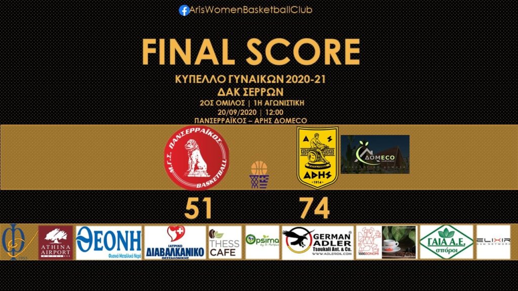 Μπάσκετ Γυναικών: Άνετη πρόκριση για τον ΑΡΗ στις Σέρρες